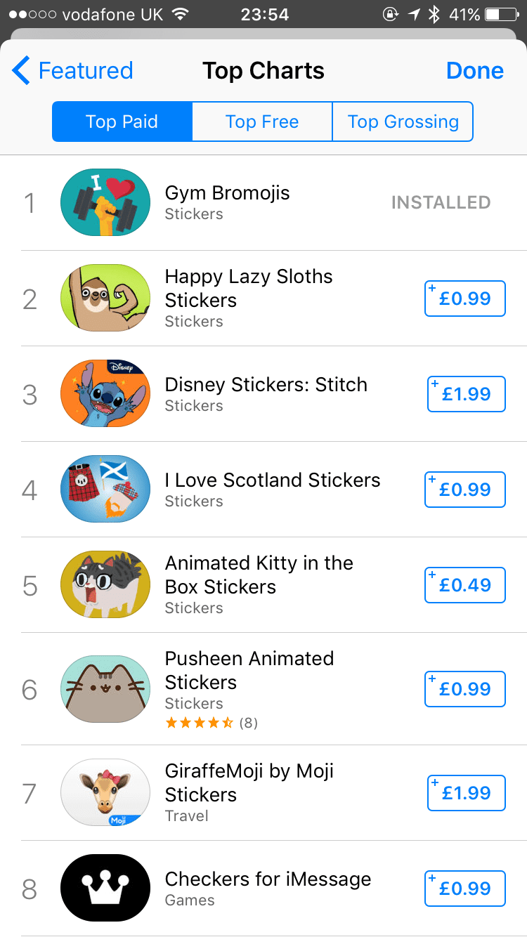 Gym bro sticker icons number 1 on App Store
