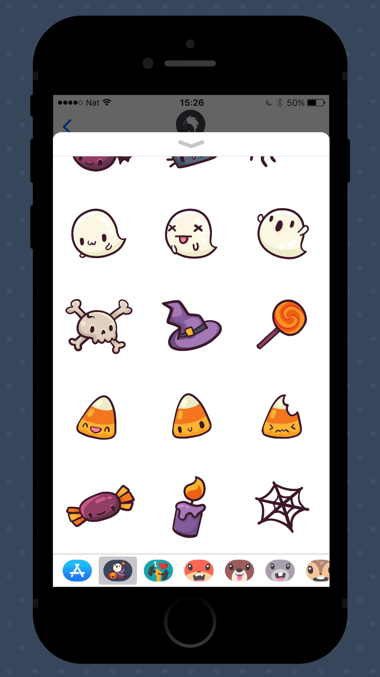 Halloween icons iMessage stickers