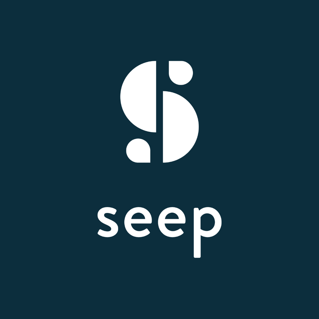 Seep logo on navy