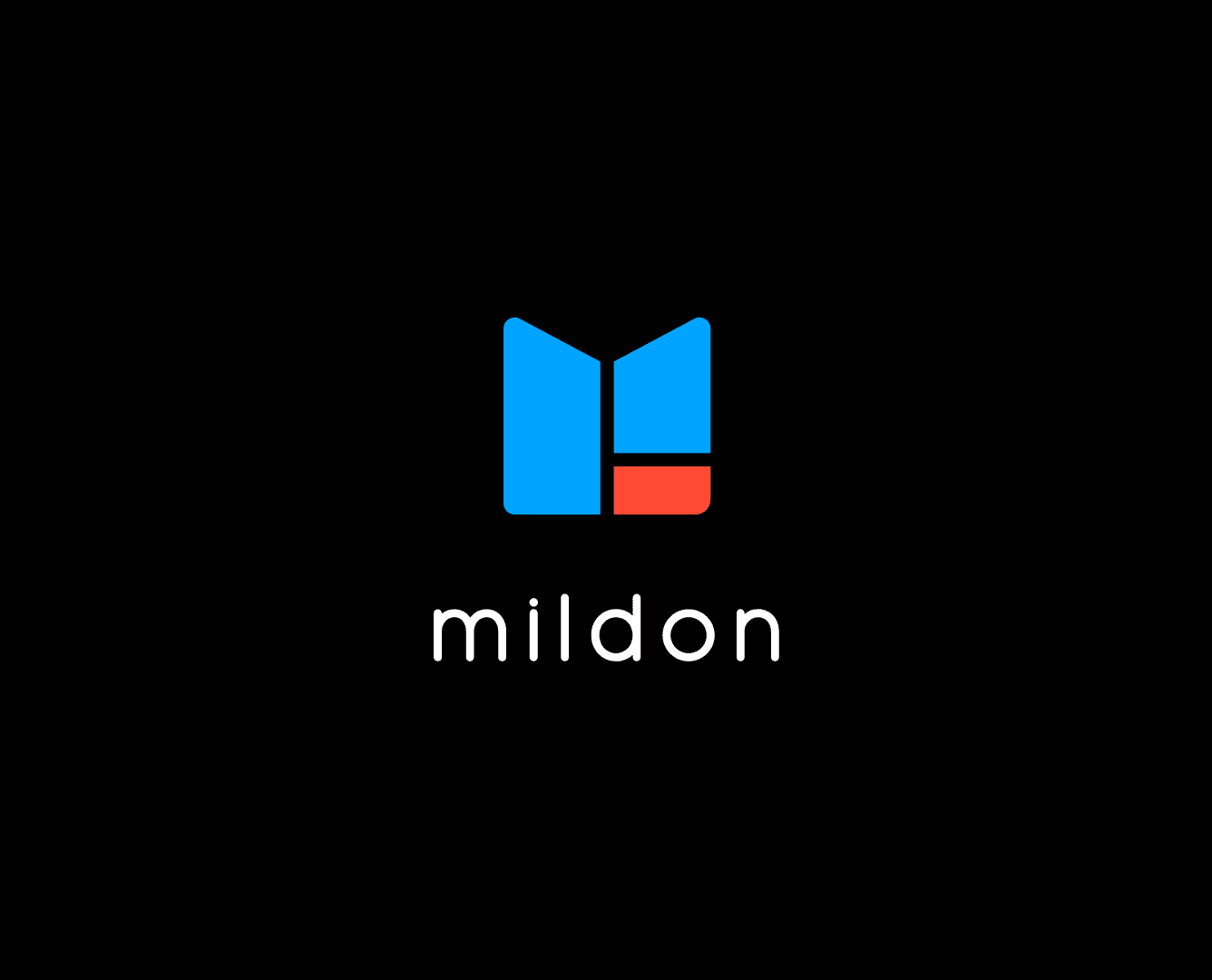 Mildon logo on black