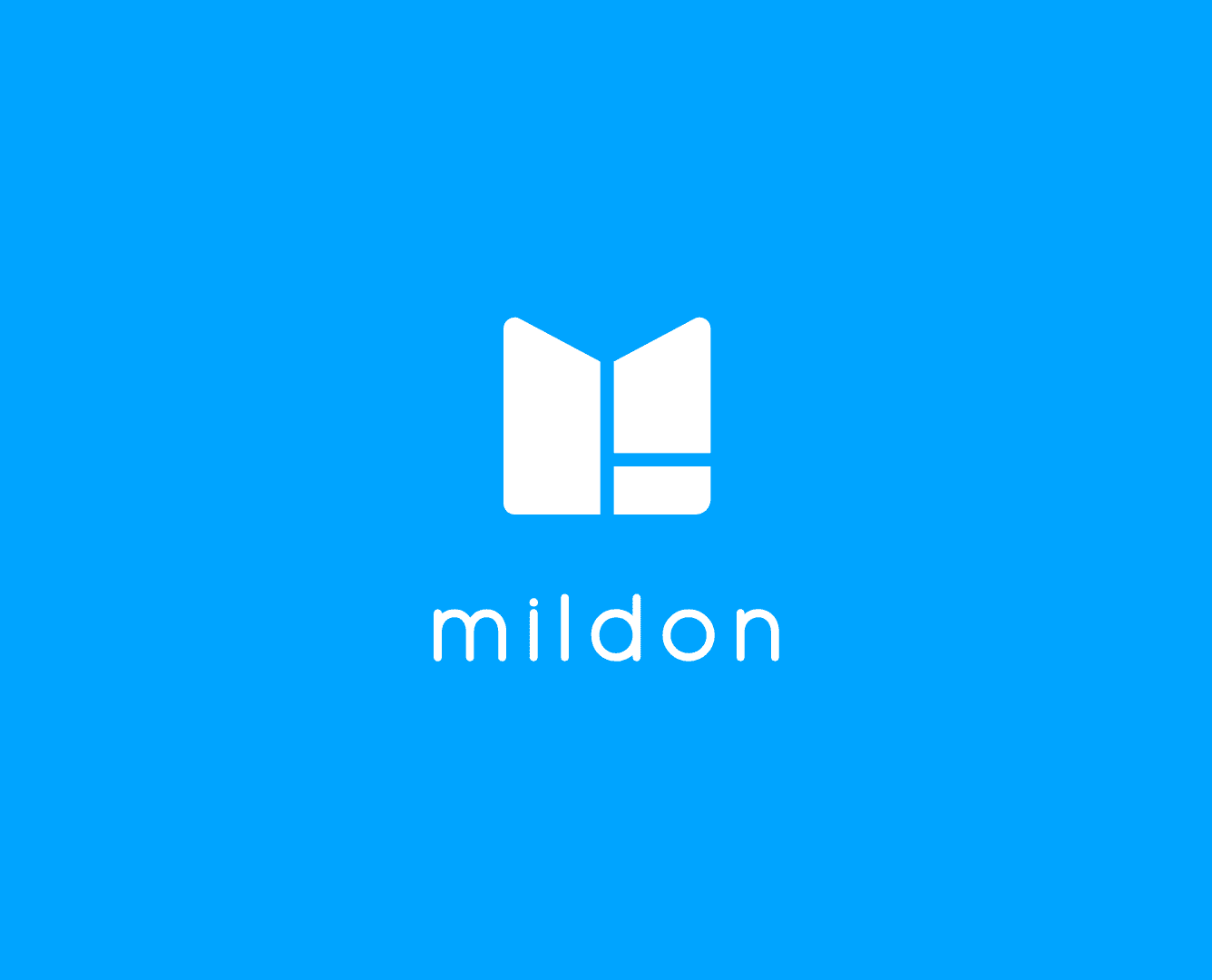 Mildon logo on blue